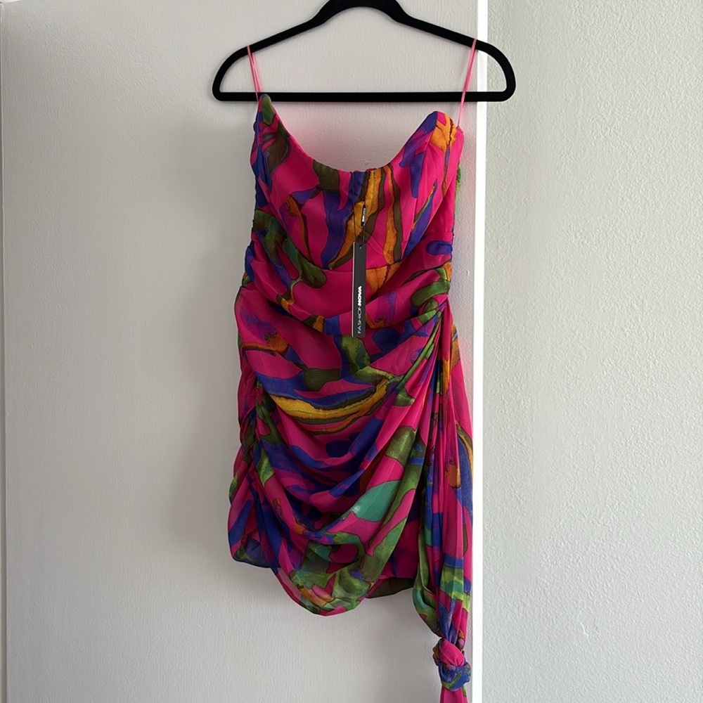 Fashion Nova Vibrant Multicolor Mini Dress - Picture 5 of 16